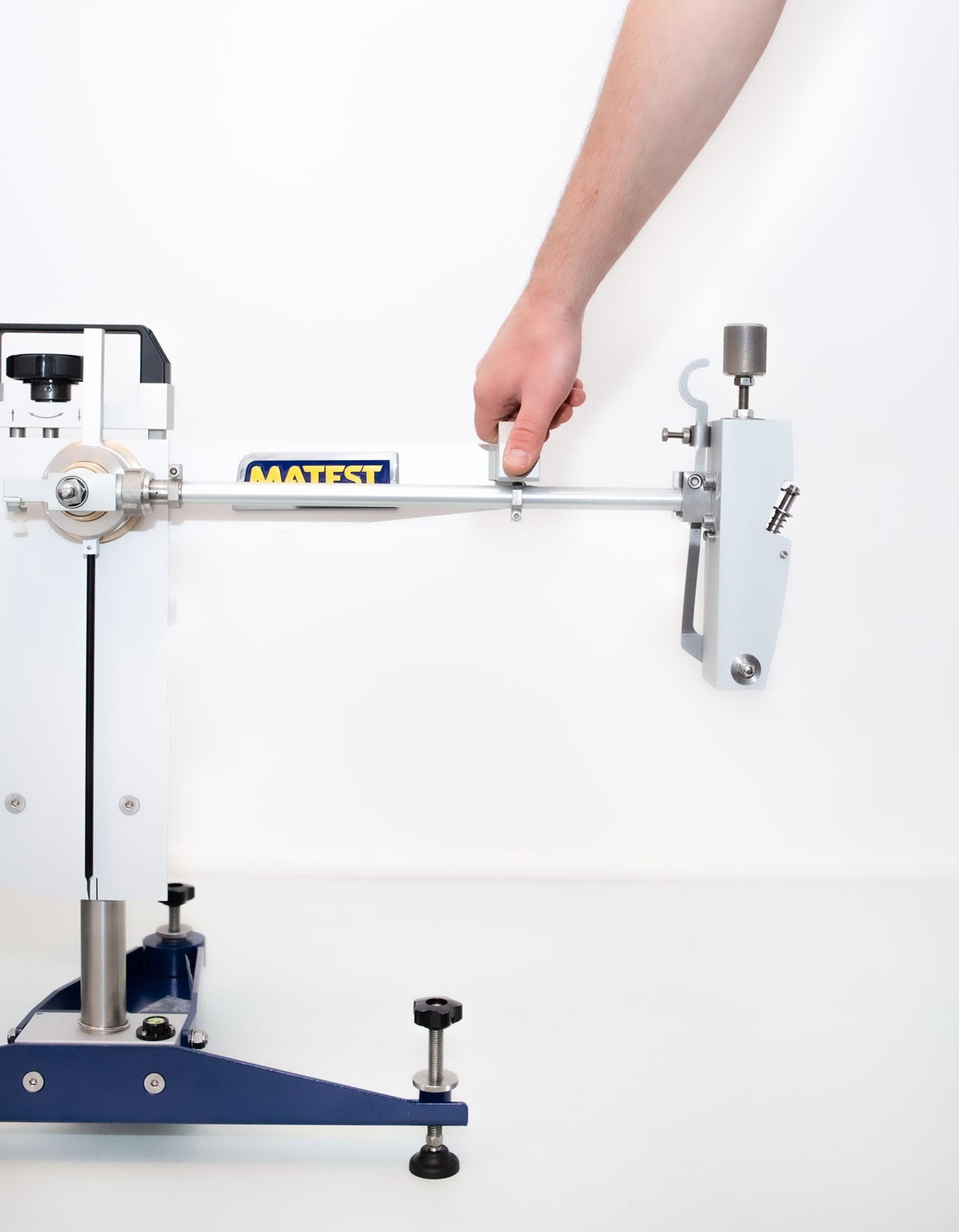 Pendulum slip tester (PTV) being prepared for a test